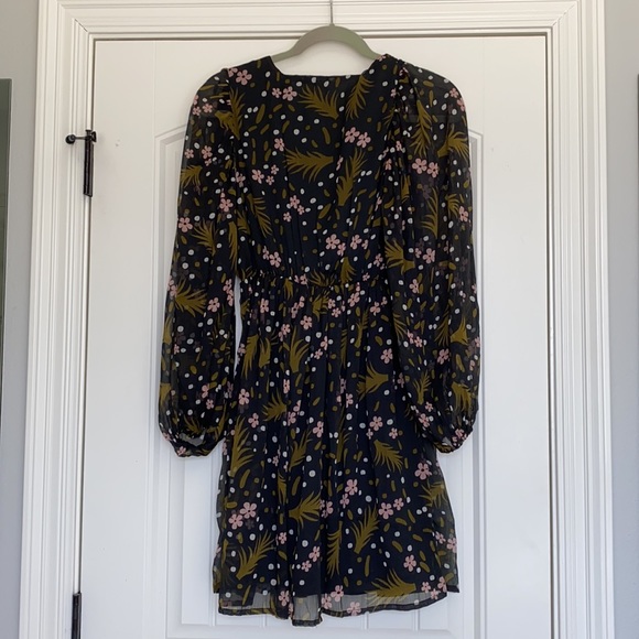Black floral long sleeve dress - Picture 5 of 6